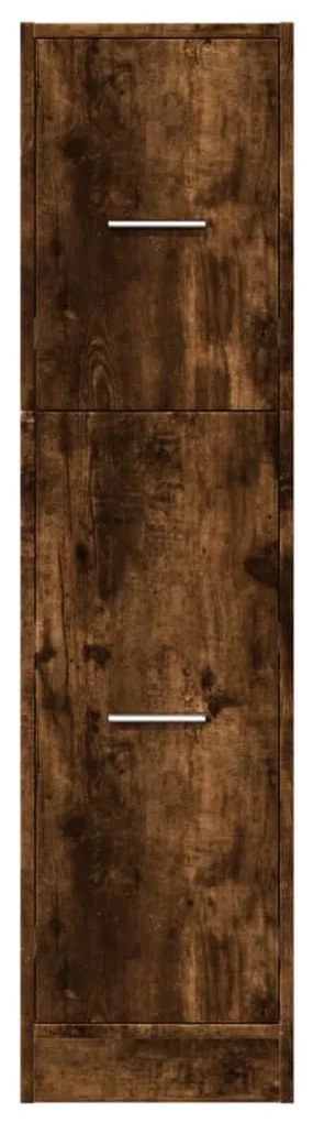 füstös tölgy színű szerelt fa patikaszekrény 30 x 41 x 118 cm