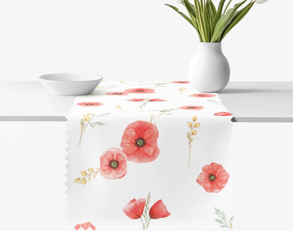 Goldea teflonbevonatú asztali futó - pipacsok 35x180 cm