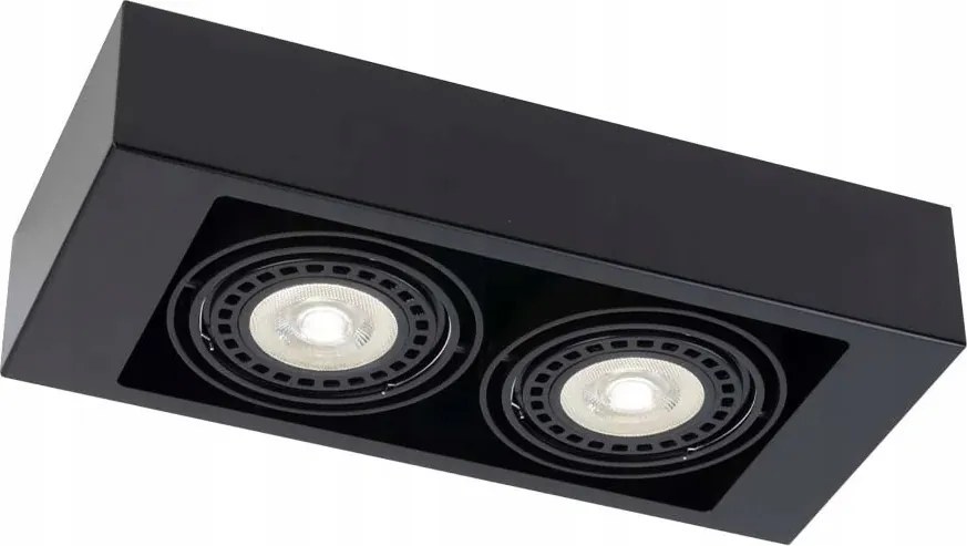 Mennyezeti spot lámpa dupla állítható fekete téglalap alakú Shilo