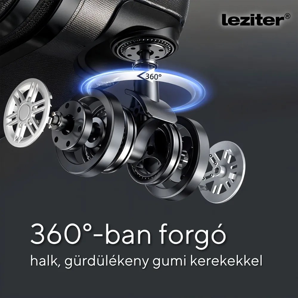 TraveLux Voyager III gurulós bőrönd szett szürke