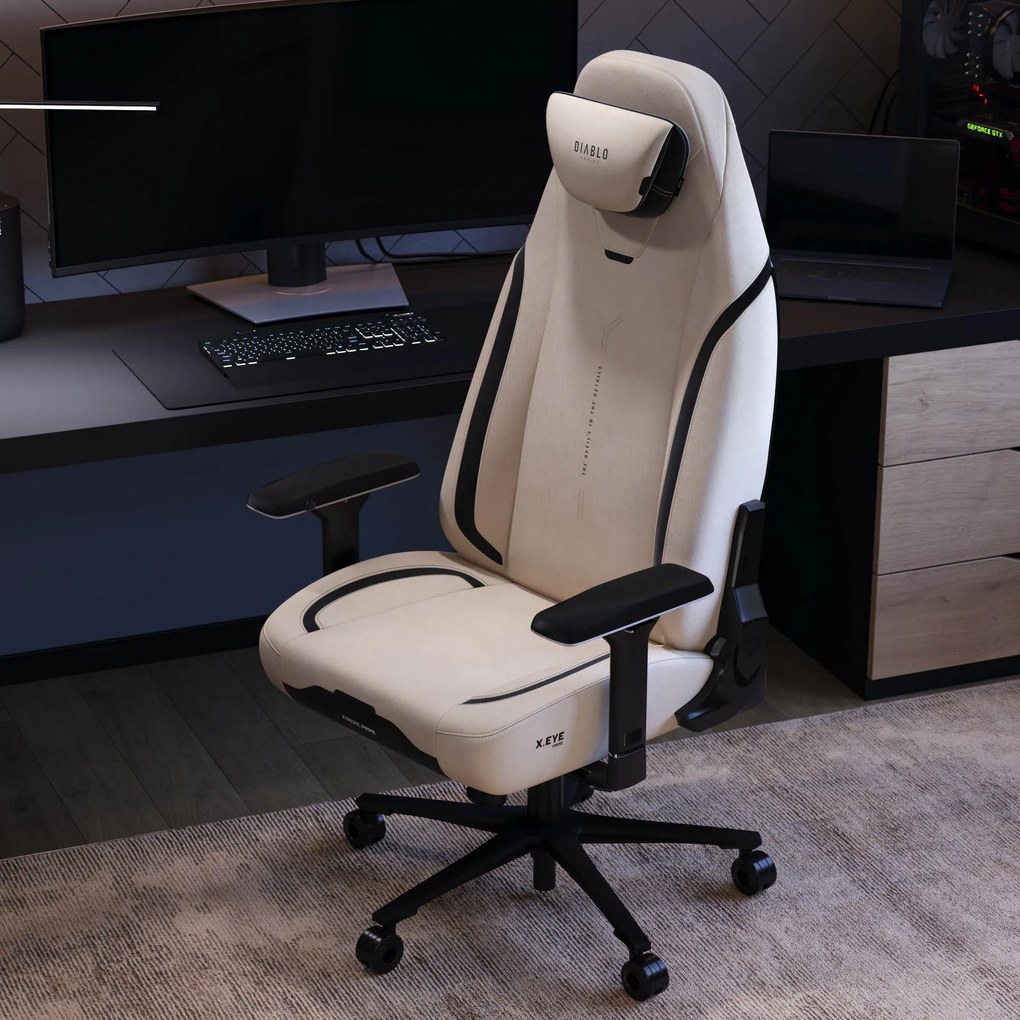 Gamer szék Normal Size bézs-fekete: Diablo X-Eye Prime Desert Storm