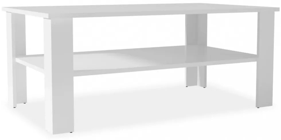 fehér faforgácslap dohányzóasztal 100 x 59 x 42 cm