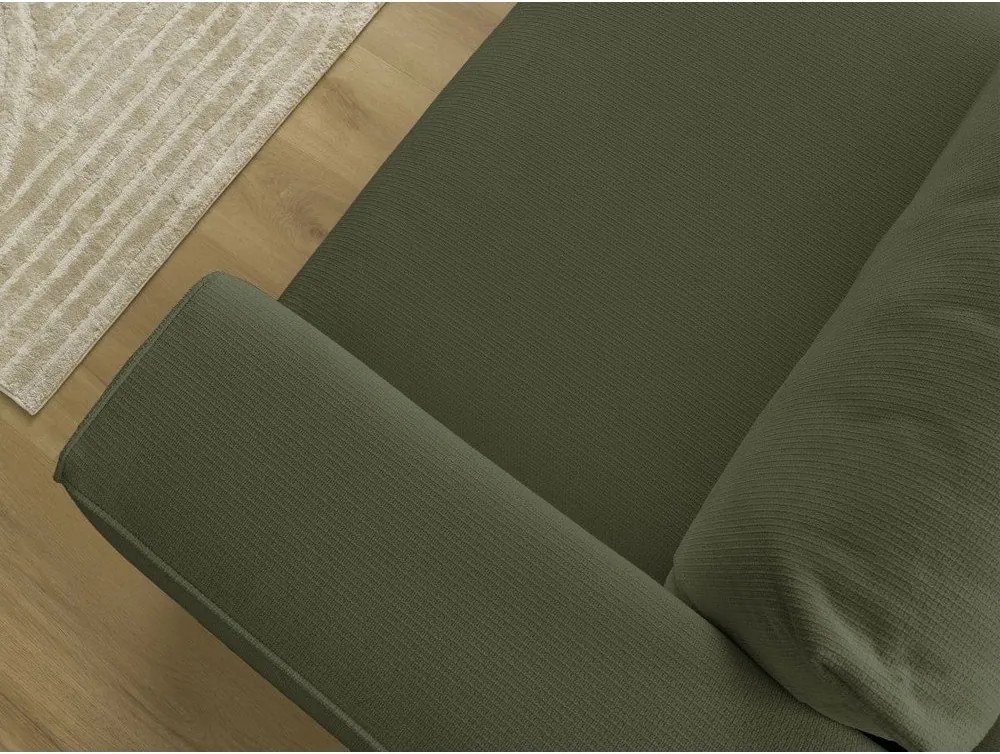 Zöld kinyitható-tárolóhelyes kanapé 265 cm Ezechiel – Bobochic Paris