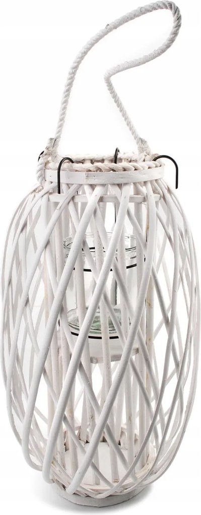 Dekorációs lampion fonott Lucie White 30cm