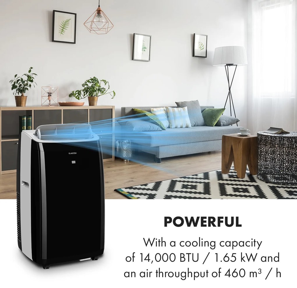 Klarstein Grandbreeze Pro 14K, 3 az 1-ben klíma, 460 m³/ó, 14.000 BTU/1,65 kW