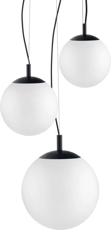 KASPA 10726302 ALUR Többágú Függesztett Lámpa Fehér, Fekete E27 IP20