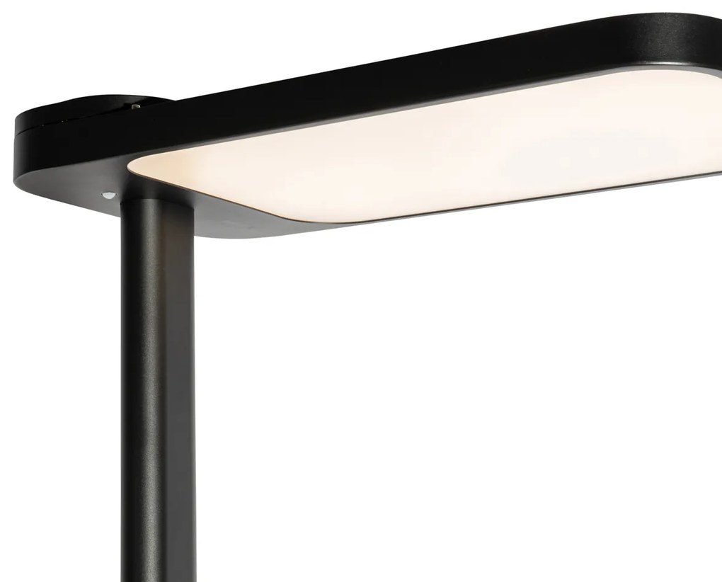 Nappali fényű állólámpa fekete szögletes LED-del és fényerőszabályzóval - Guzo