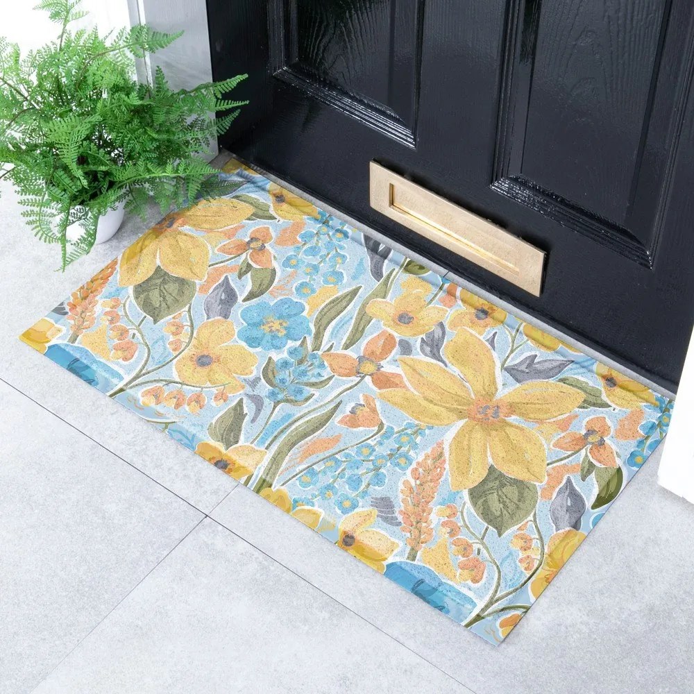 PVC lábtörlő 40x70 cm Flowers – Artsy Doormats