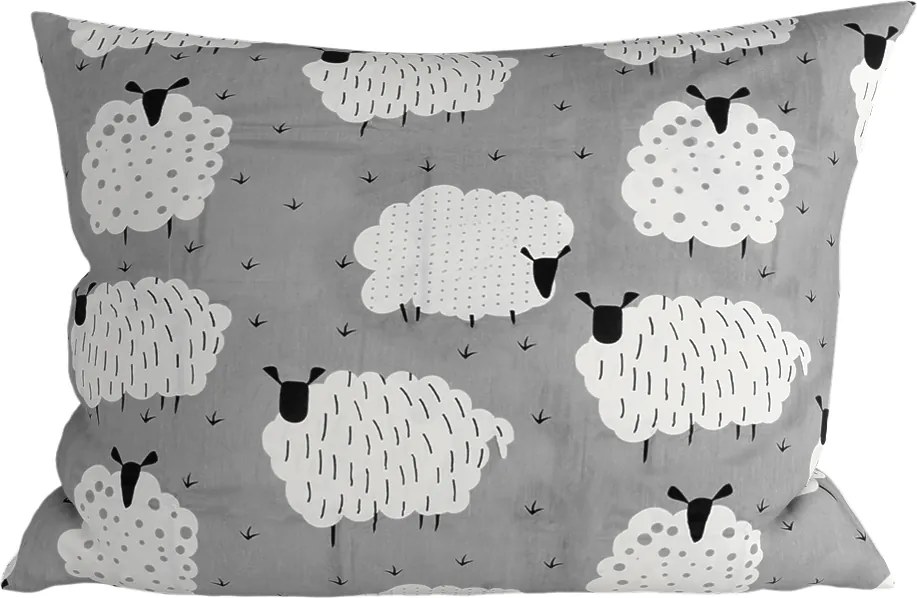 Polipamut párnahuzat SHEEP POLY 70x90 cm, szürke