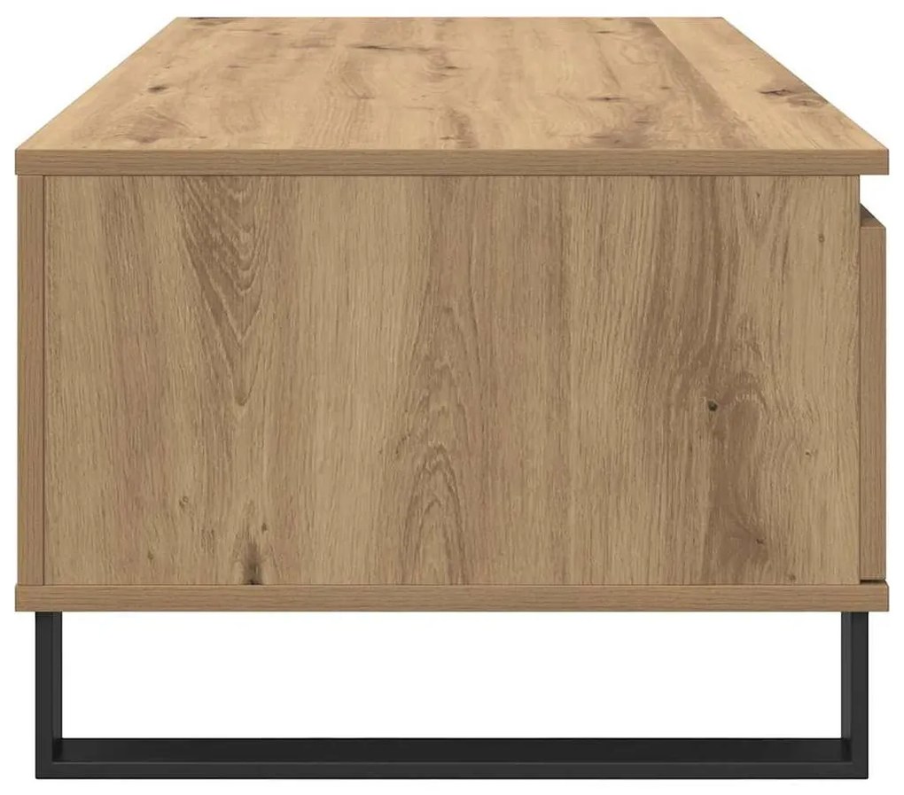 Dohányzóasztal fiókkal kézműves tölgy Faanyag