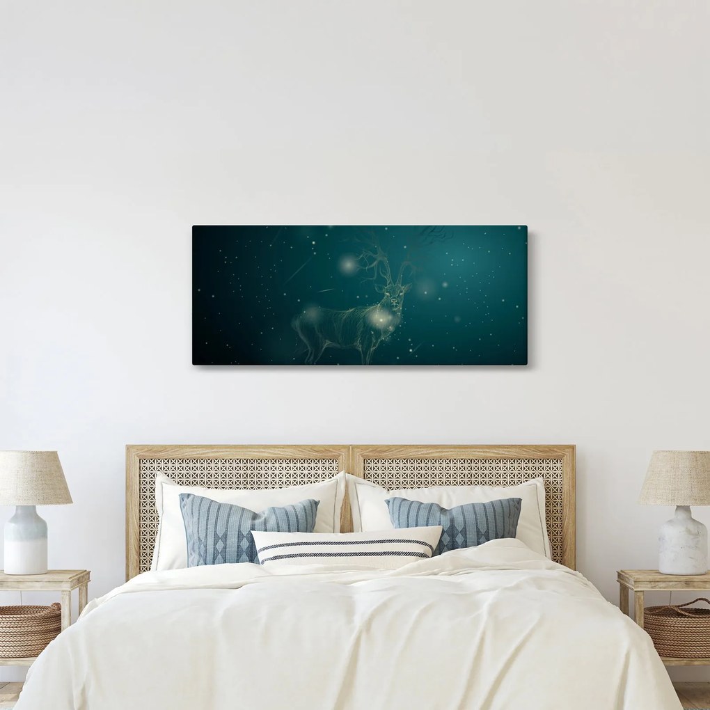 Kép - Varázslatos szarvas éjszaka (120x50 cm)