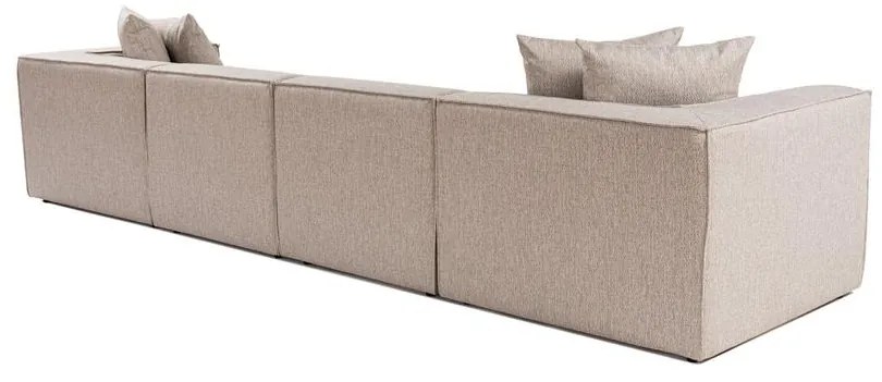 Sarokkanapé Sora (L1-O1-O1-1R-POUFFE ) - Homok Bézs