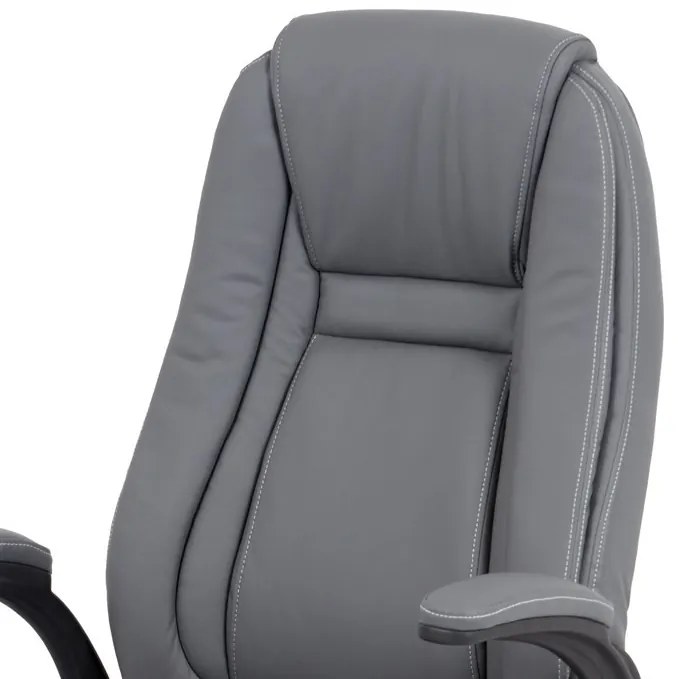 Szürke Ekobőr Irodai Főnöki Szék, Hinta Mechanikával. GREY – KA-G301