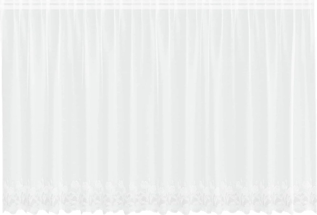 vidaXL Csipkés Függöny függönyökkel Fehér 140 x 400 cm Poliészter