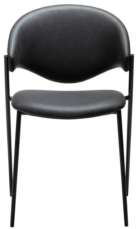 Fekete bőrutánzat étkezőszék Zone – DAN-FORM Denmark