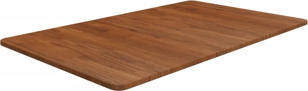 vidaXL sötétbarna kezelt tömör fa fürdőszobai pult 100x60x1,5 cm