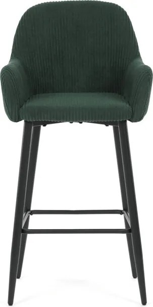 Barová židle, zelená, látka,AUB-V4009 GRN6