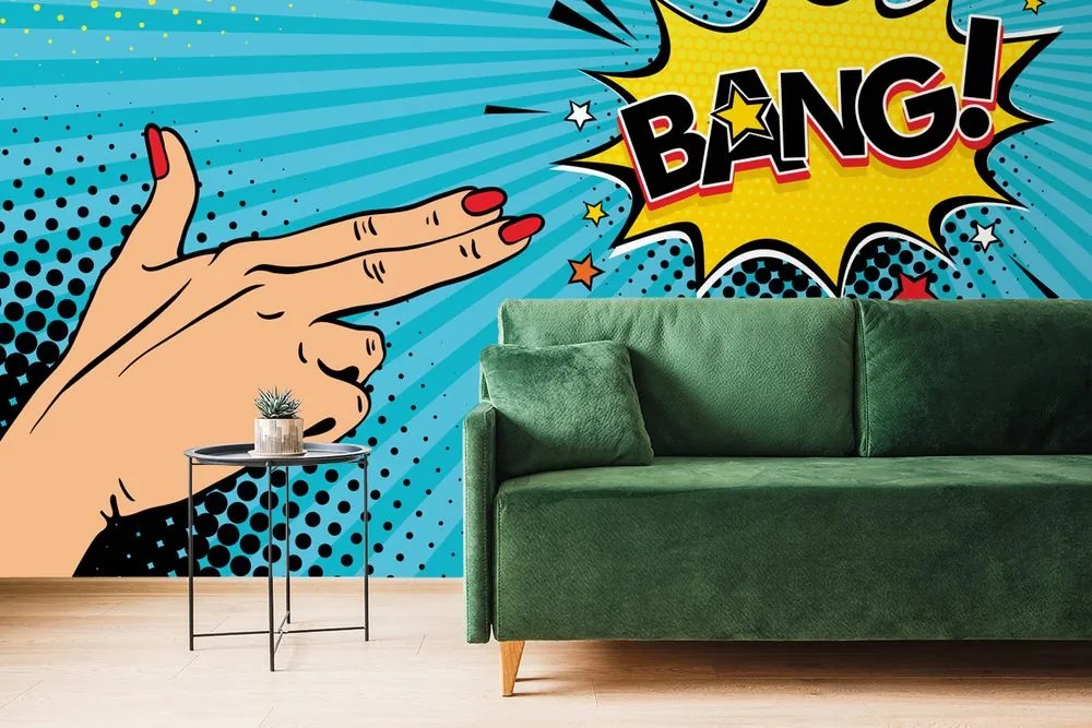 Tapéta pop art motívummal - BANG!