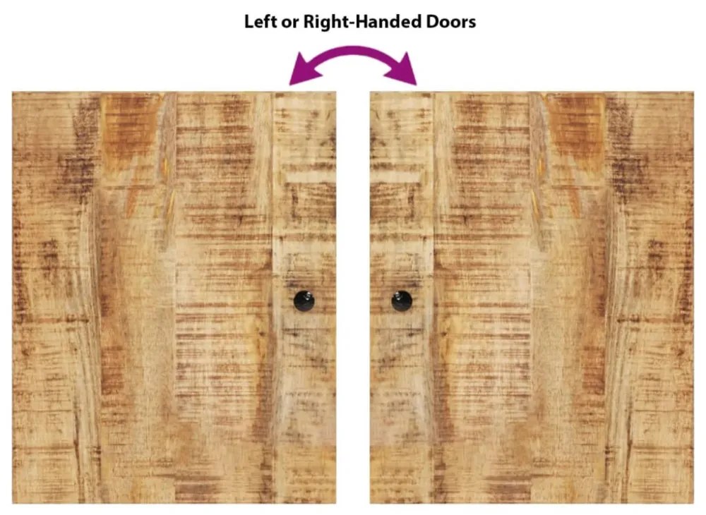 5 részes tömör mangófa fürdőszobai bútorszett