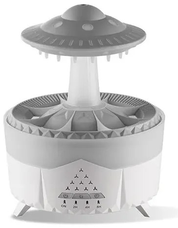 Aromaterápiás párásító és diffúzor LED lámpával - UFO Raindrop