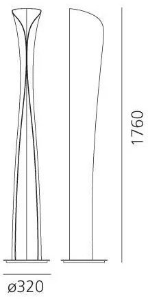 Artemide 1361010A - LED Állólámpa CADMO LED/44W/230V + 1xGU10/10W/230V fekete