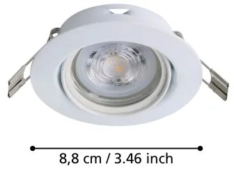 Eglo 901756 - KÉSZLET 3x LED Beépíthető lámpa FAVAZZINA 1xGU10/4W/230V fehér