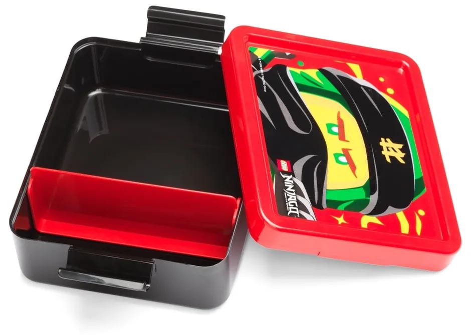 Ninjago fekete uzsonnásdoboz piros fedéllel - LEGO®