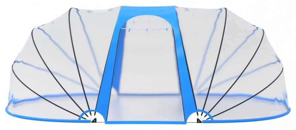 ovális medencekupola 530 x 410 x 210 cm