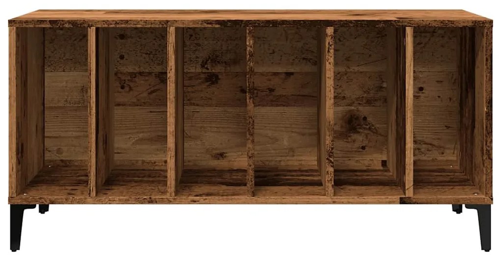 antik fa színű szerelt fa hanglemezszekrény 100 x 38 x 48 cm