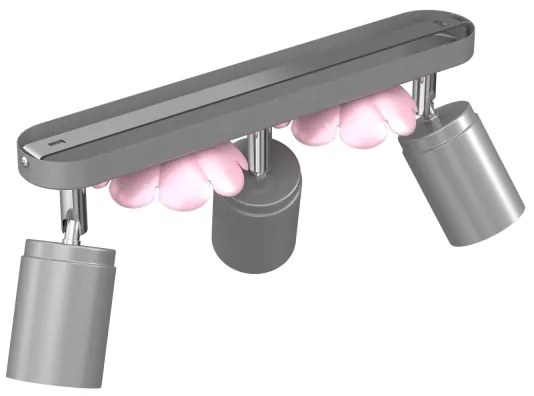 Spotlámpa FLOWER 3xGU10/8W/230V matt króm