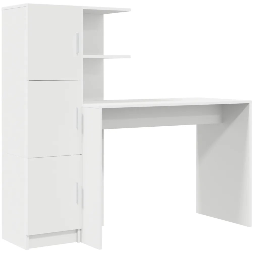 Tárolóval rendelkező íróasztal 2 pcs Fehér 102 x 50 x 124 cm