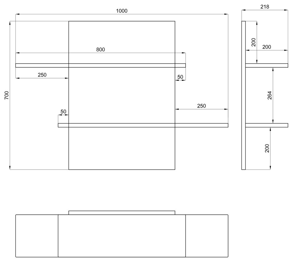 SIMPLE bútorkollekció Millenium Beton/Fehér Fényes - VITRINES SZEKRÉNY FALI POLC KOMÓD NAPPALIBA