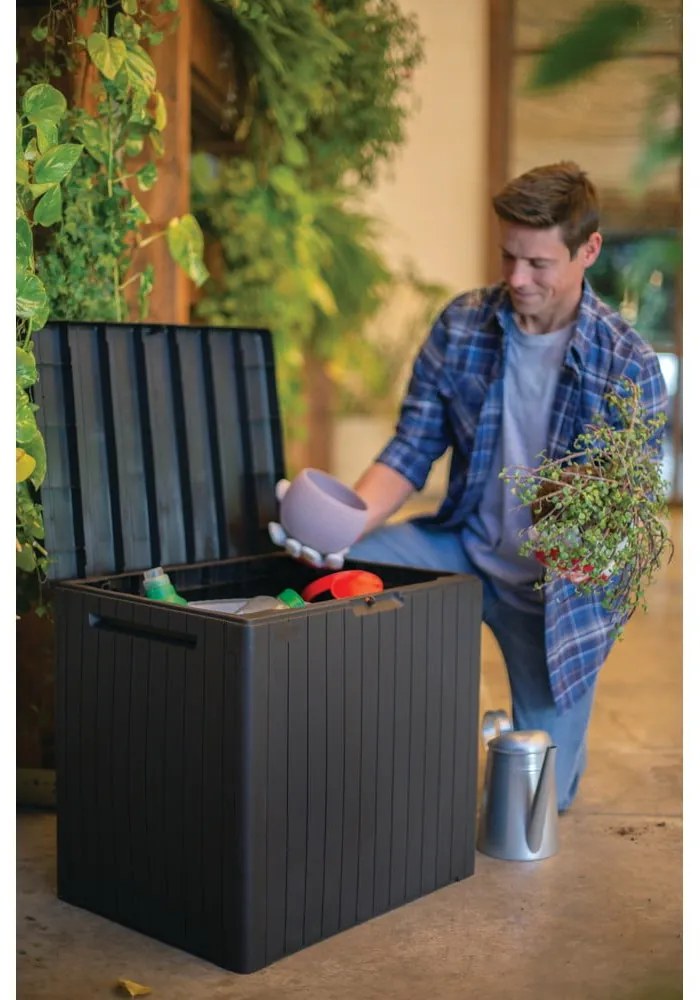 Szürke kerti tárolódoboz City – Keter