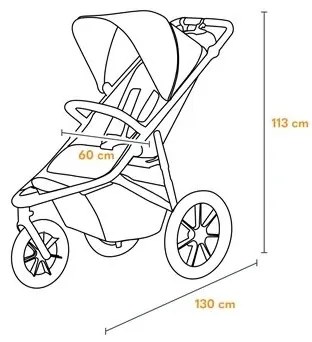 Lionelo - Sport babakocsi AZURA fekete/zöld