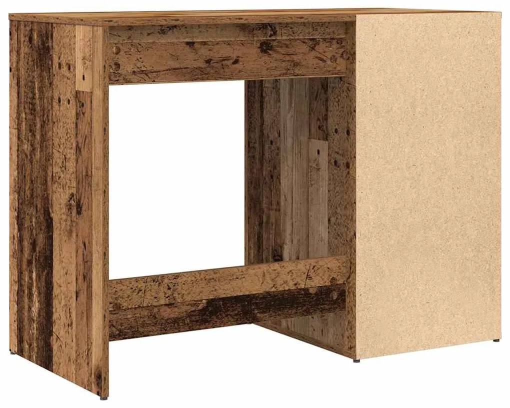 antik fa színű szerelt fa íróasztal 100 x 49 x 75 cm