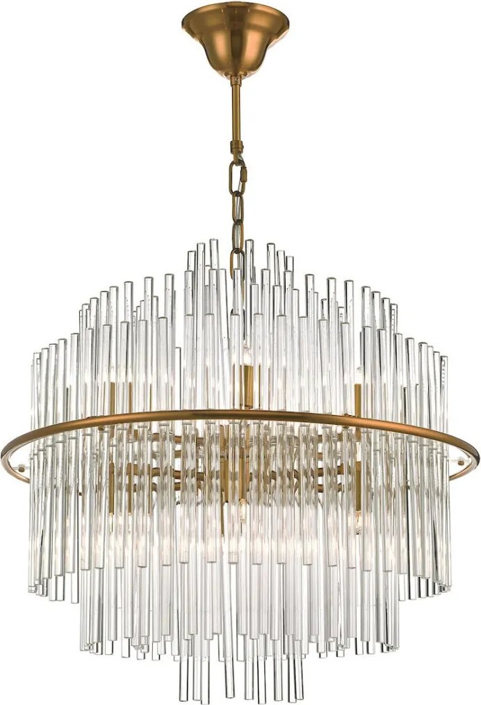 DAR LIGHTING LUK1735 LUKAS Klasszikus Függesztett Lámpa Átlátszó, Arany G9 IP20