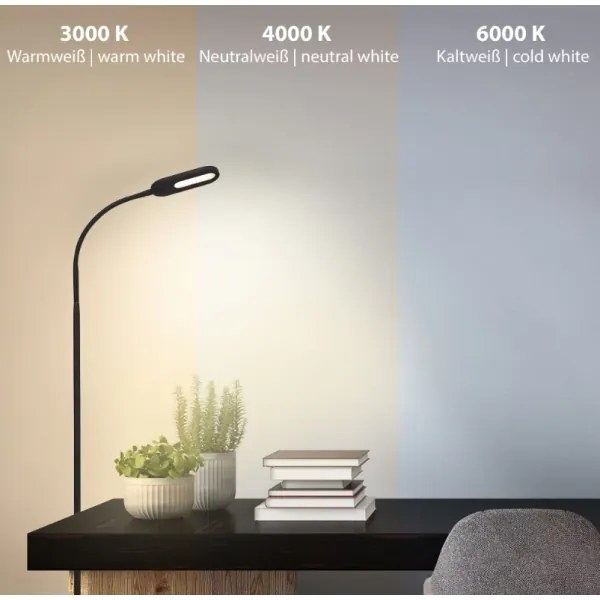 Briloner 1297-015 - állítható fényerőjű LED állólámpa LED/6,6W/230V