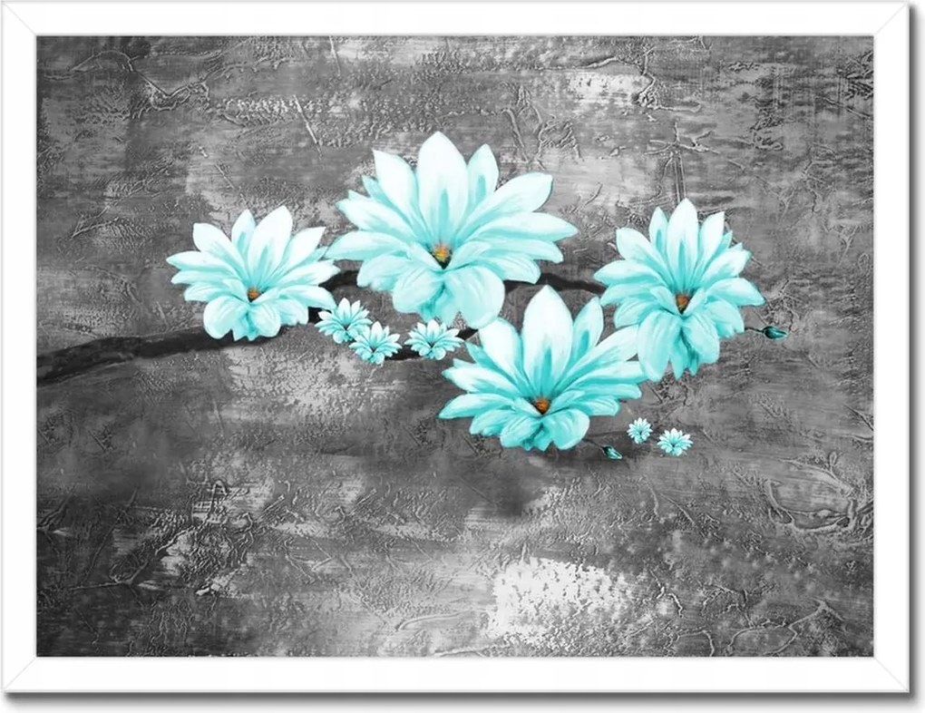 Poszterek keretben 40x30 Türkiz magnólia