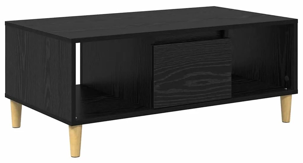 vidaXL Dohányzóasztal fiókkal Fekete tölgy 90 x 50 x 26.5 cm Faanyag