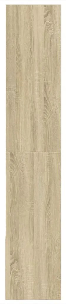 sonoma tölgy színű szerelt fa könyvszekrény 100 x 36 x 189 cm