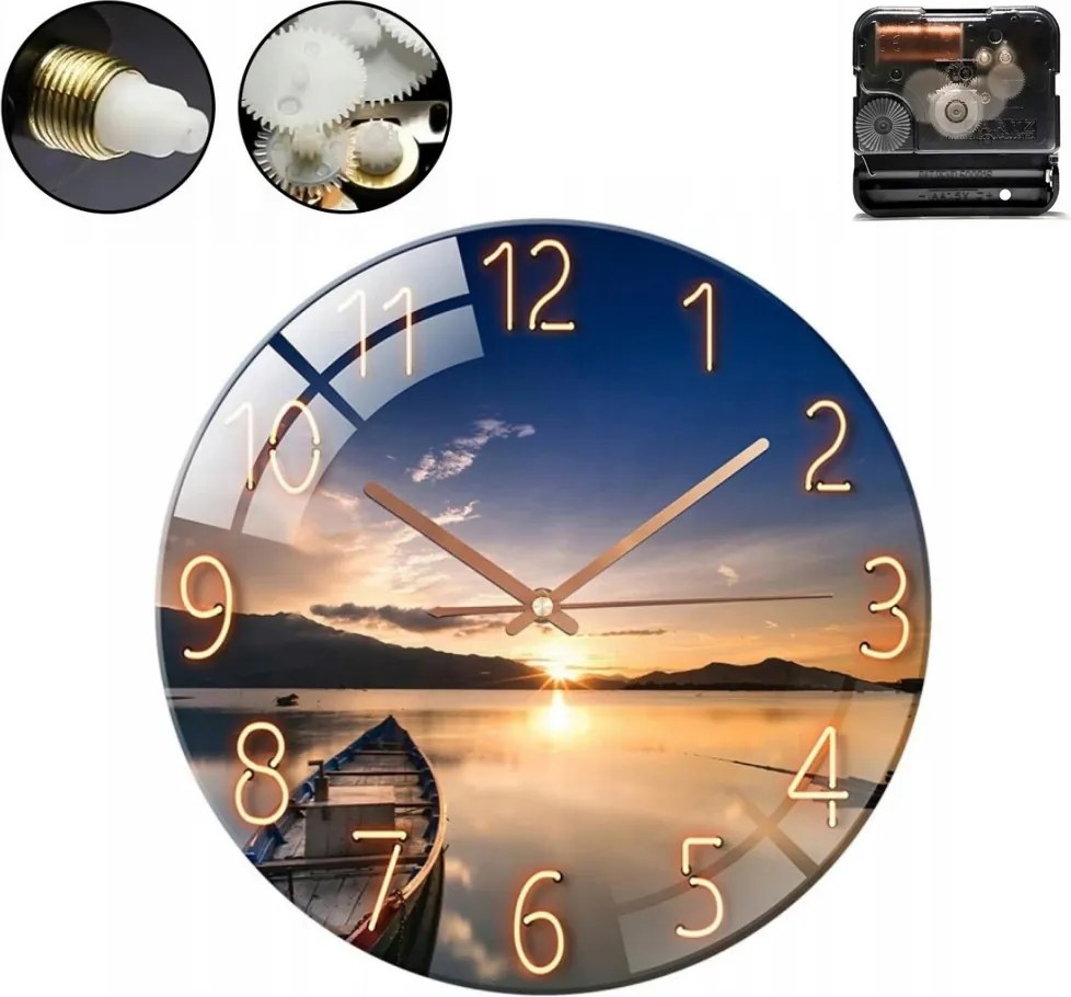 Üveg falióra Stílusos Csendes tippek a konyha étkező nappalijába