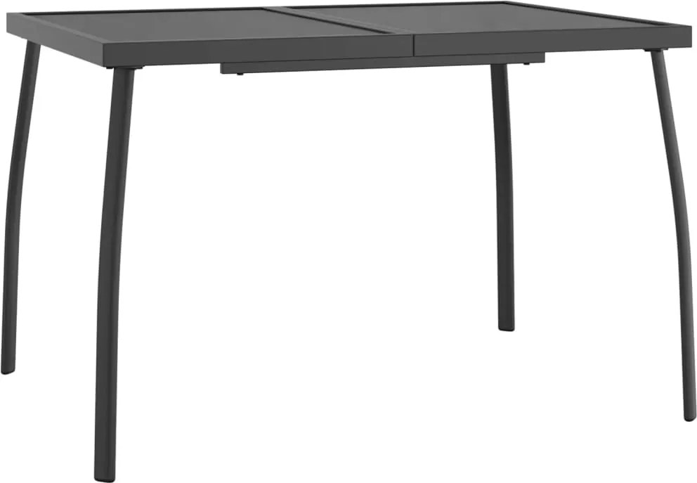 vidaXL antracitszürke acélhálós kerti asztal 110 x 80 x 72 cm