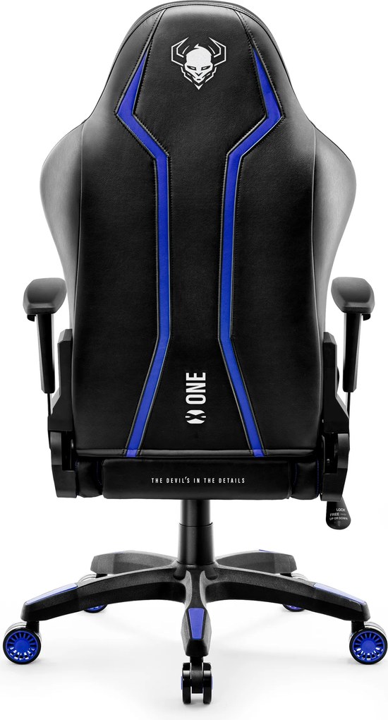 Gamer szék műbőr Normal Size, fekete-kék: Diablo X-One 2.0