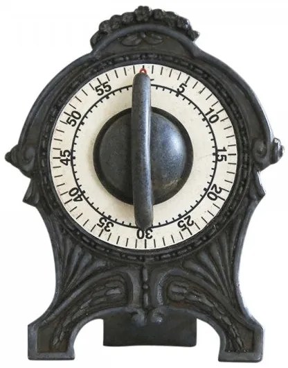 Vintage konyhai időzítő óra antik szürke