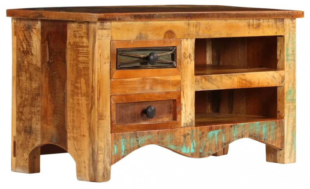 tömör újrahasznosított fa TV-szekrény 80 x 30 x 40 cm