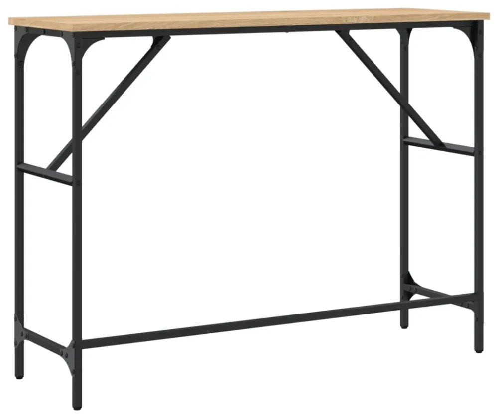 sonoma tölgy színű szerelt fa dohányzóasztal 100x32x75 cm