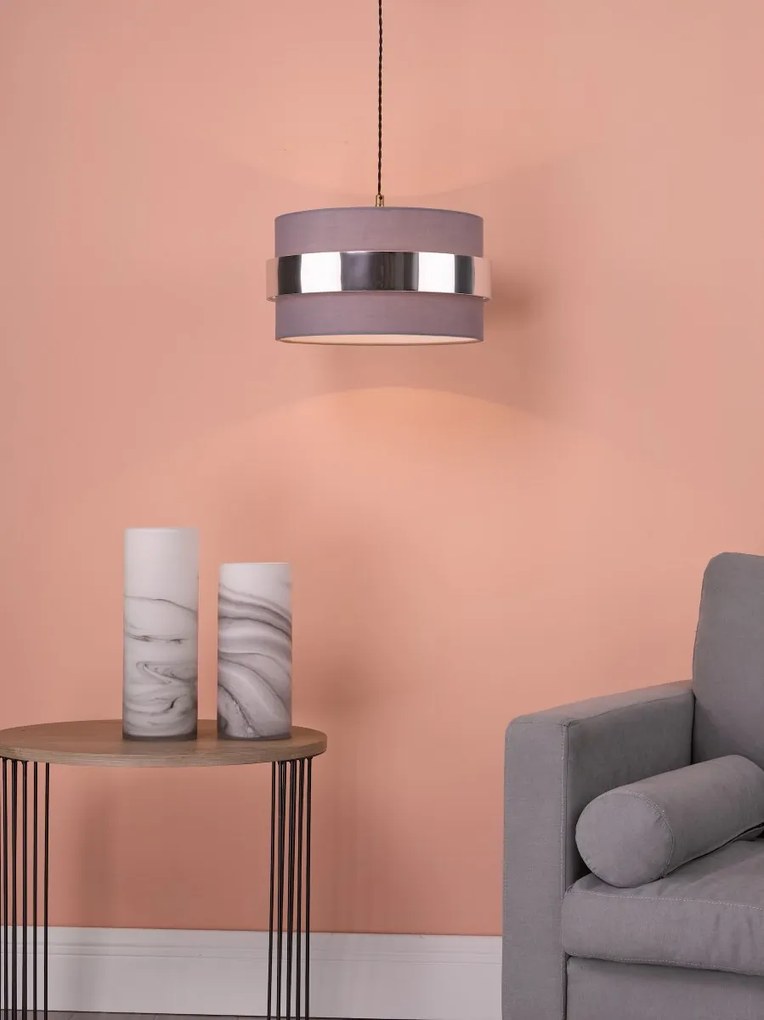 Dar Lighting modern függeszték oki króm szürke daroki6539