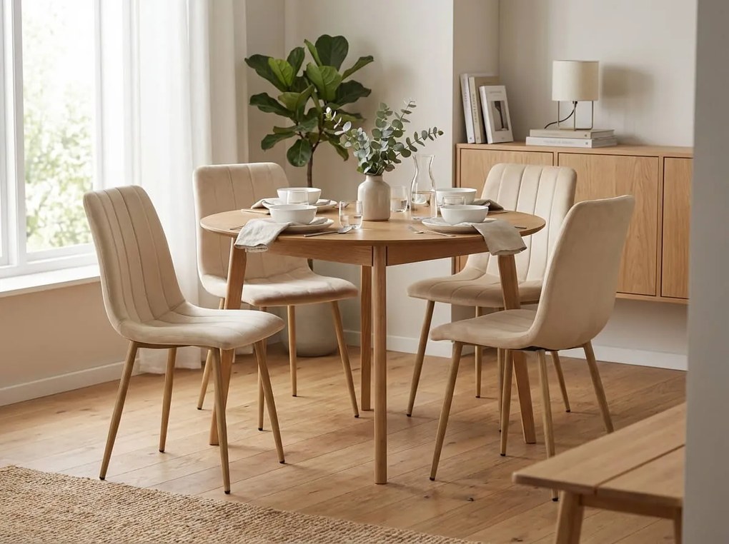 Vajszínű bársonyszék LAVA BUTTER CREAM