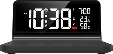 Ébresztőóra - Solight CA06 - Qi vezetékmentes töltéssel