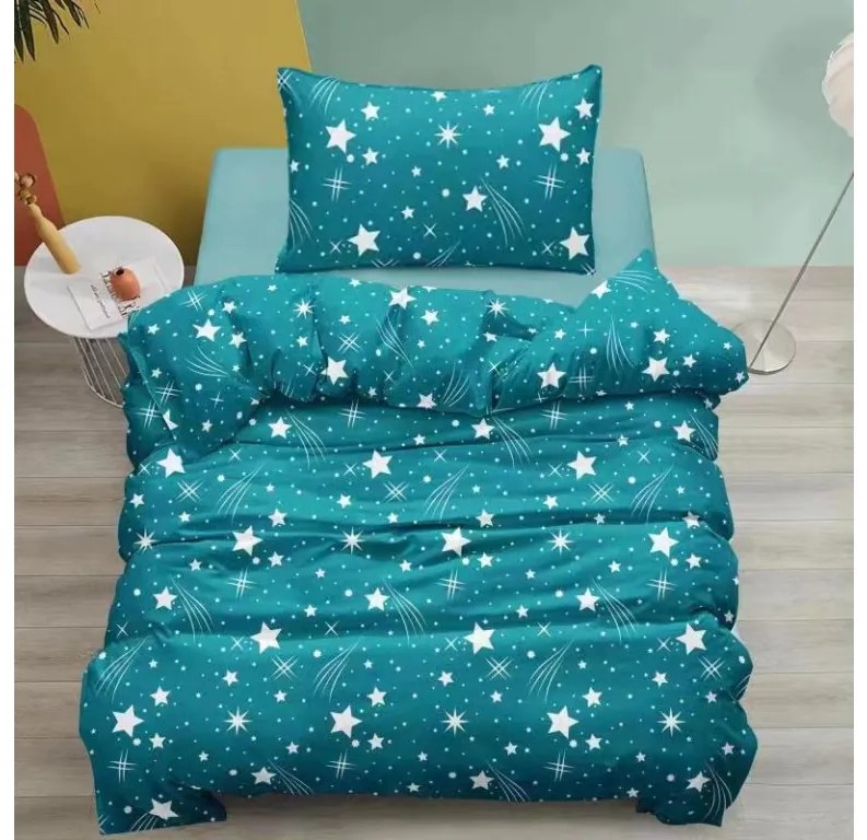 NIGHT SKY türkiz mikroszálas ágyneműhuzat Ágyneműhuzat mérete: 2 db 70 x 90 cm | 200 x 220 cm